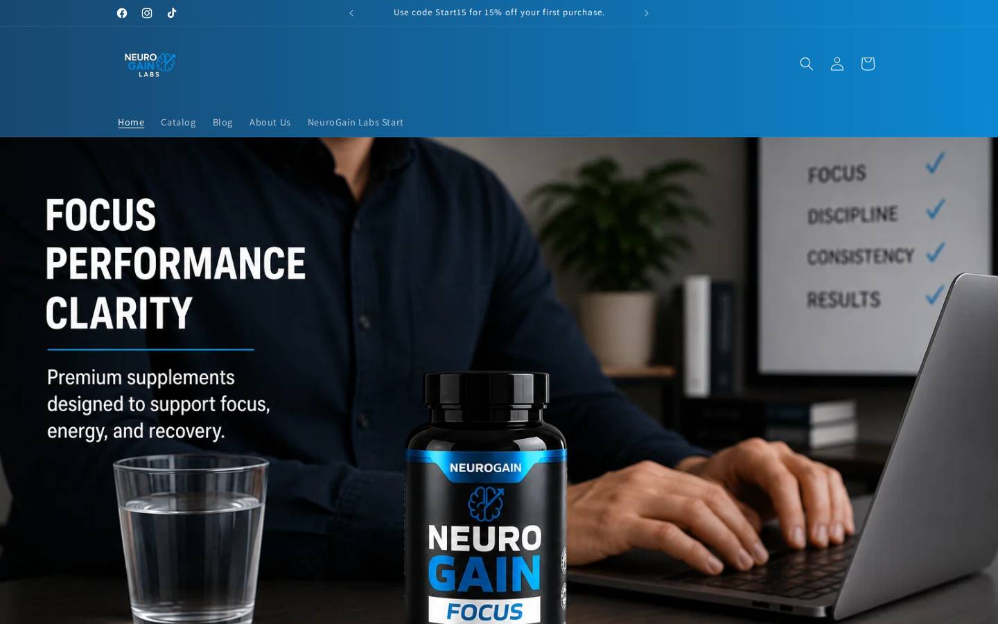 neurogainlabs.com homepage screenshot