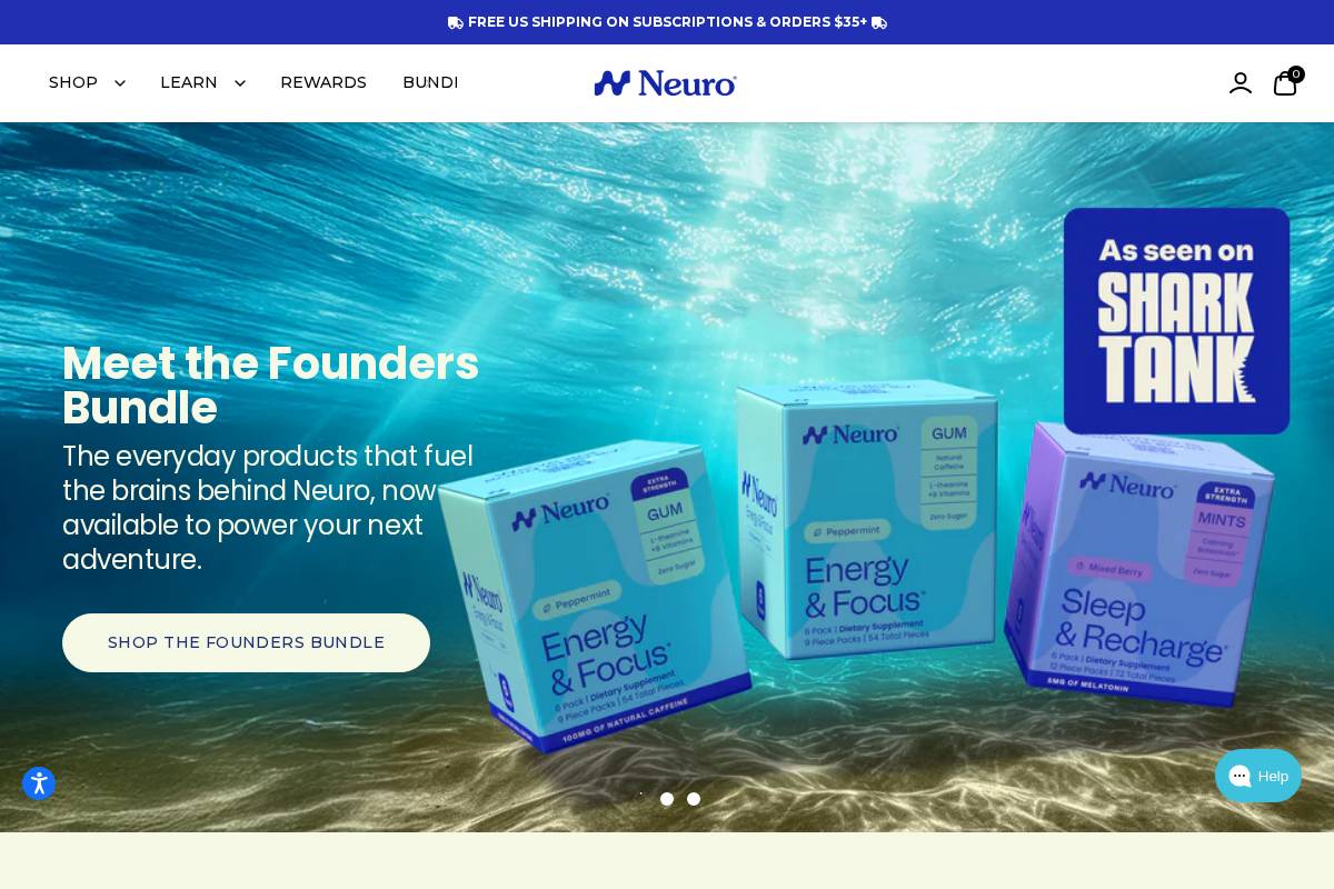 Neuro homepage screenshot