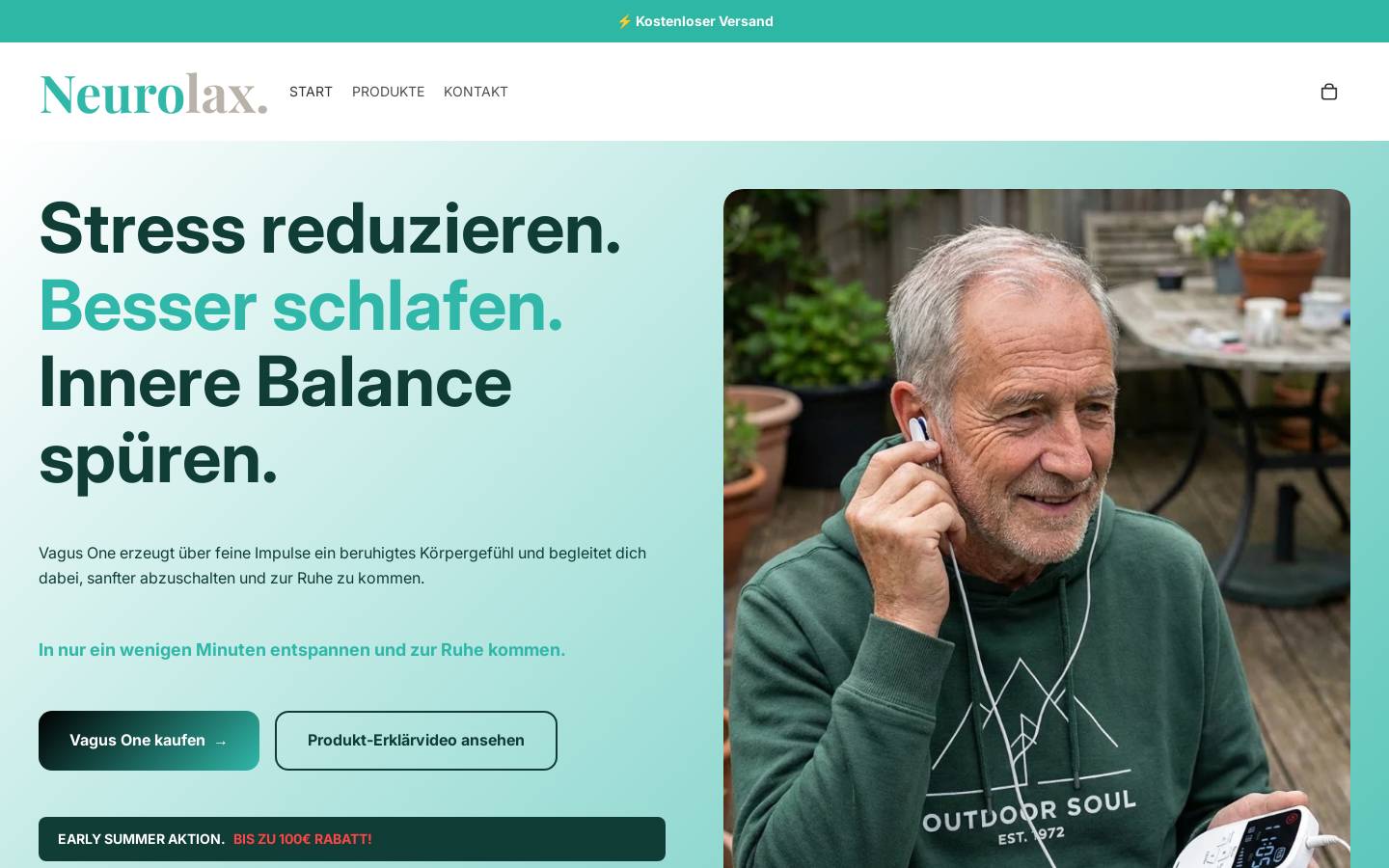 neurolax.de homepage screenshot