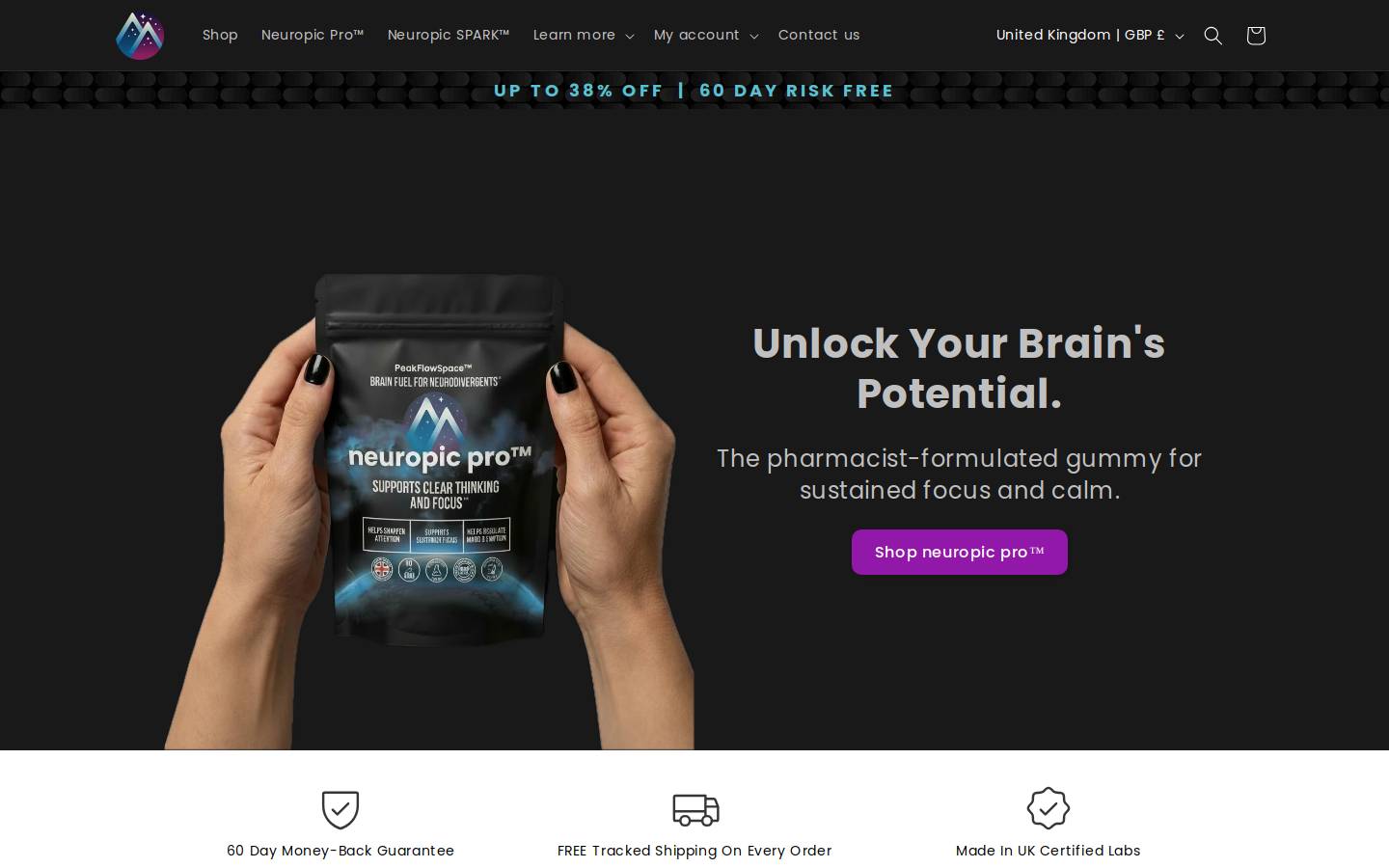 Neuropicpro homepage screenshot