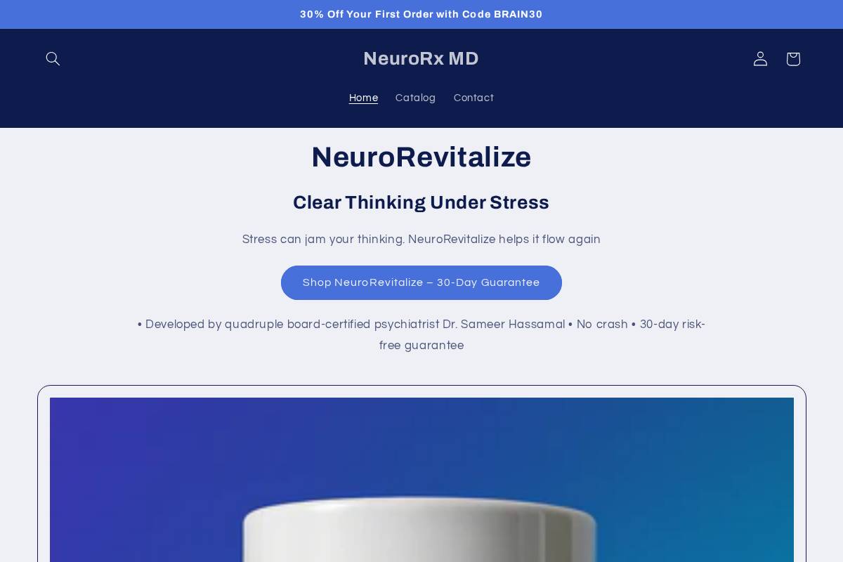 neurorevitalize.health homepage screenshot