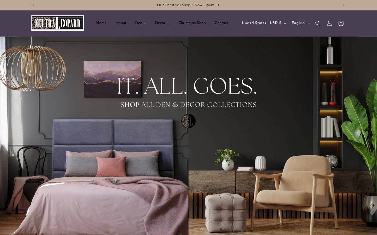 neutraleopard.com homepage screenshot