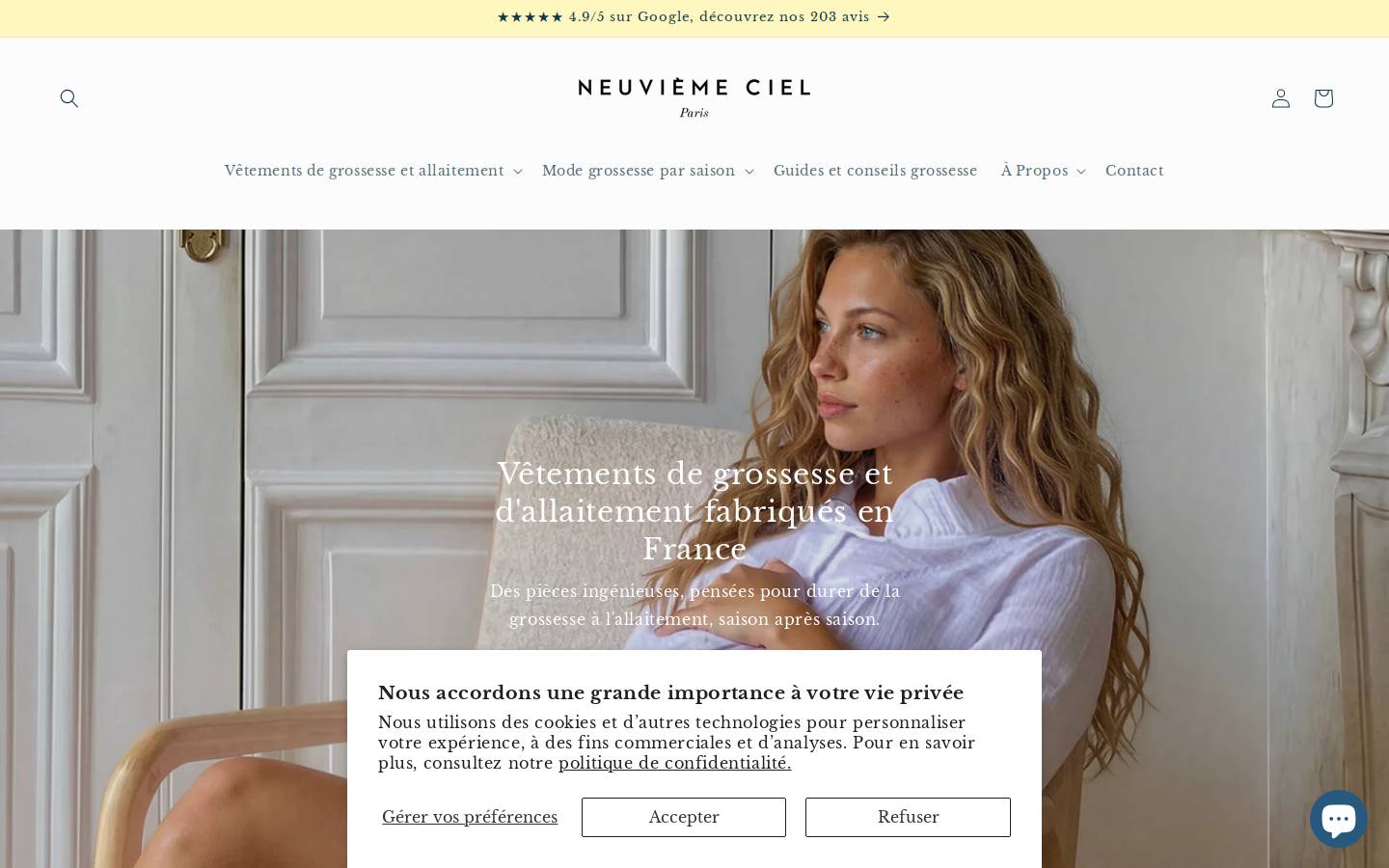 neuviemeciel.fr homepage screenshot