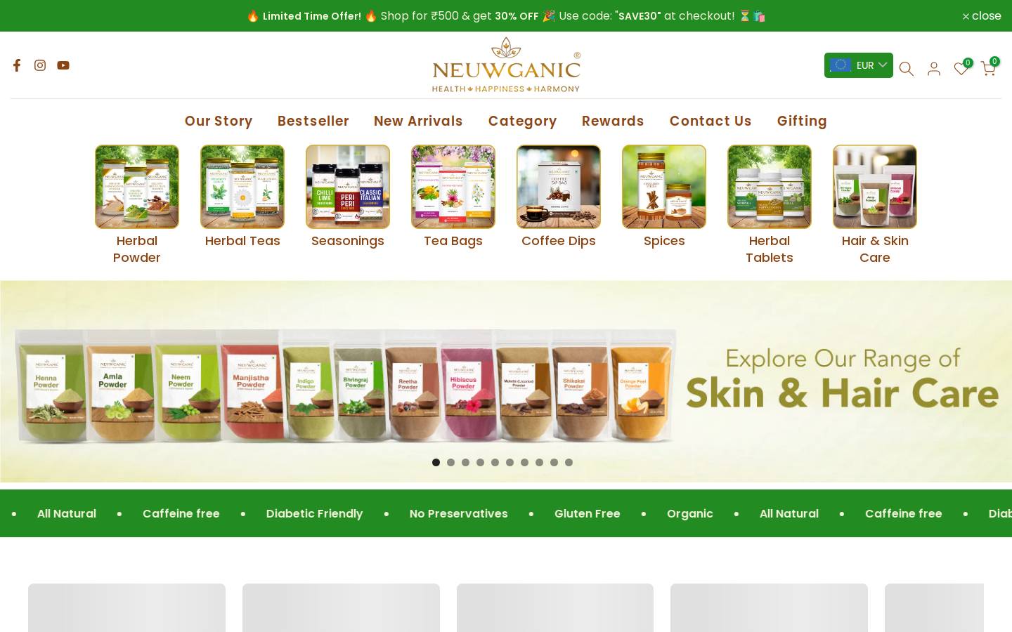 neuwganic.com homepage screenshot