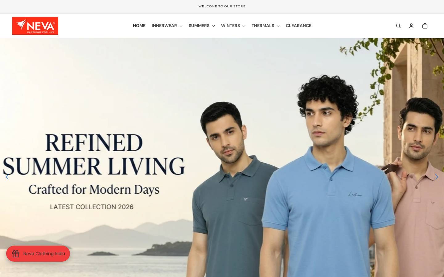 nevaindia.com homepage screenshot