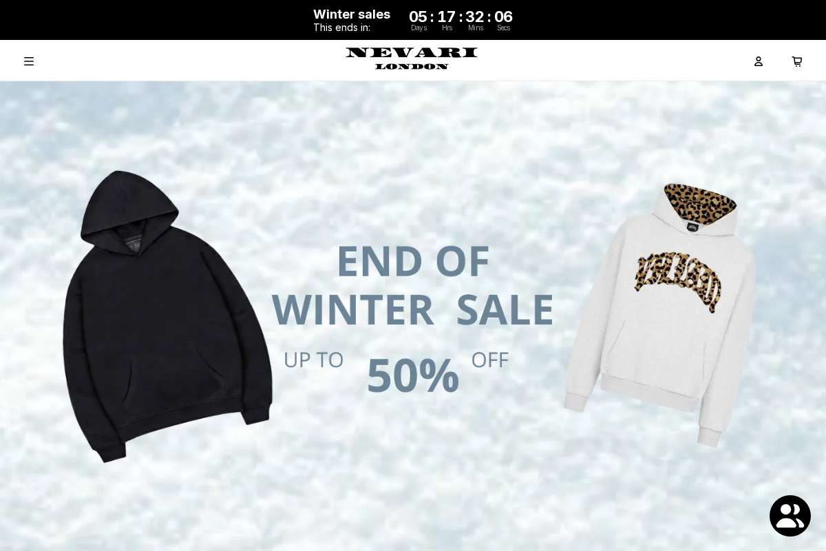 Nevari homepage screenshot