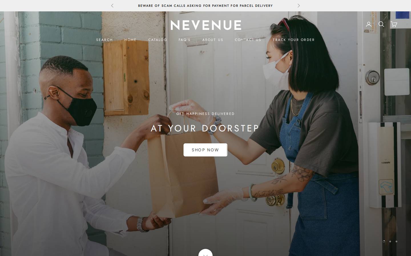 nevenue.in homepage screenshot