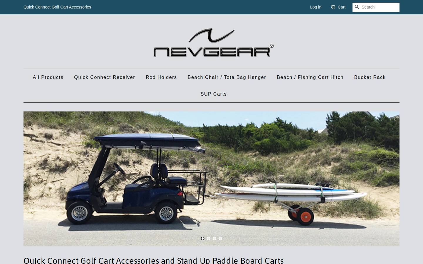 nevgear.com homepage screenshot