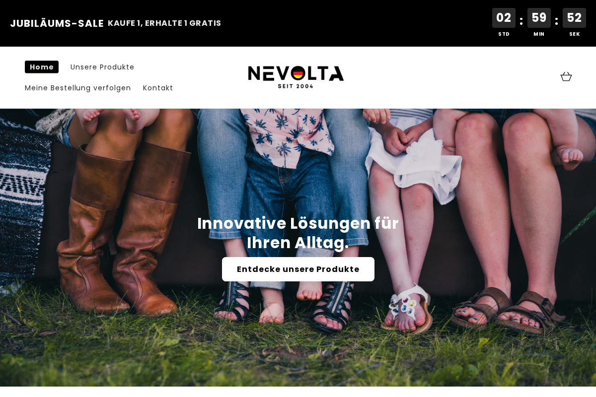 NevoStore Shop homepage screenshot