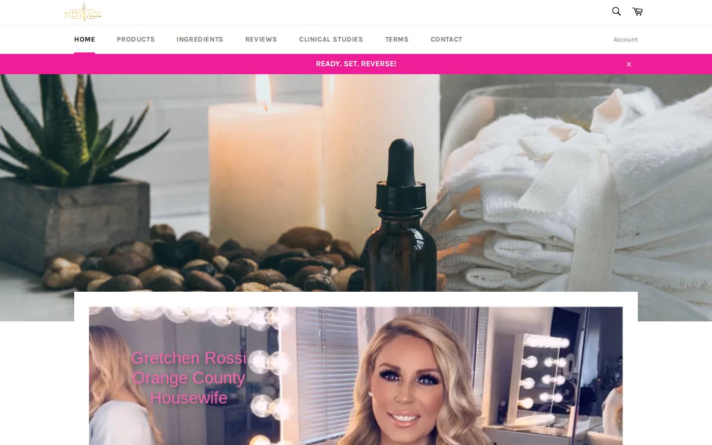 newageskin.care homepage screenshot