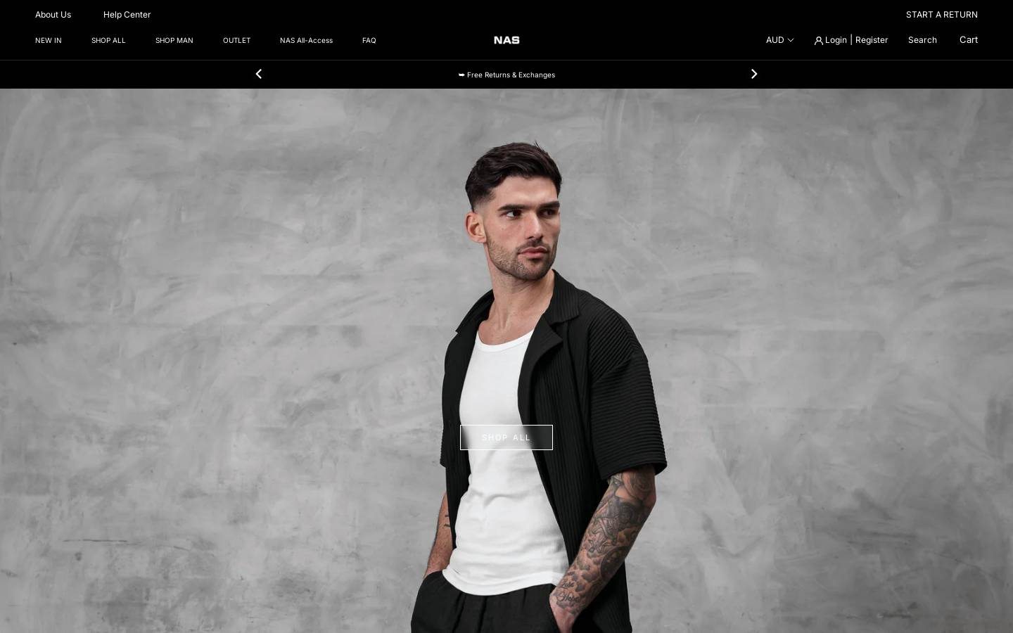NAS  homepage screenshot