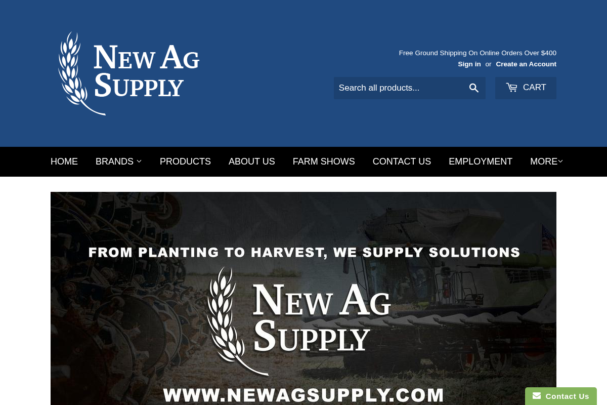 newagsupply.com homepage screenshot