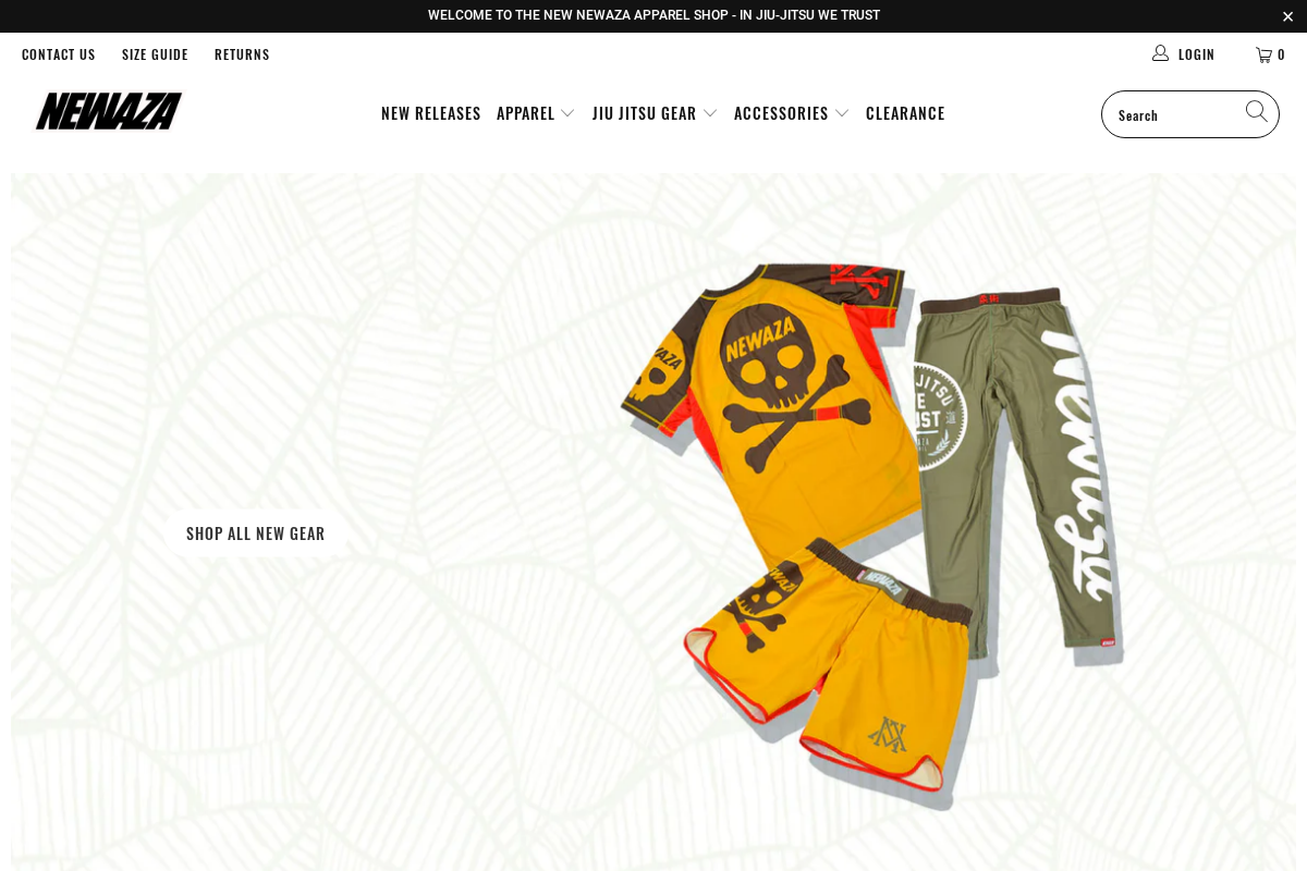 newazaapparel.com homepage screenshot