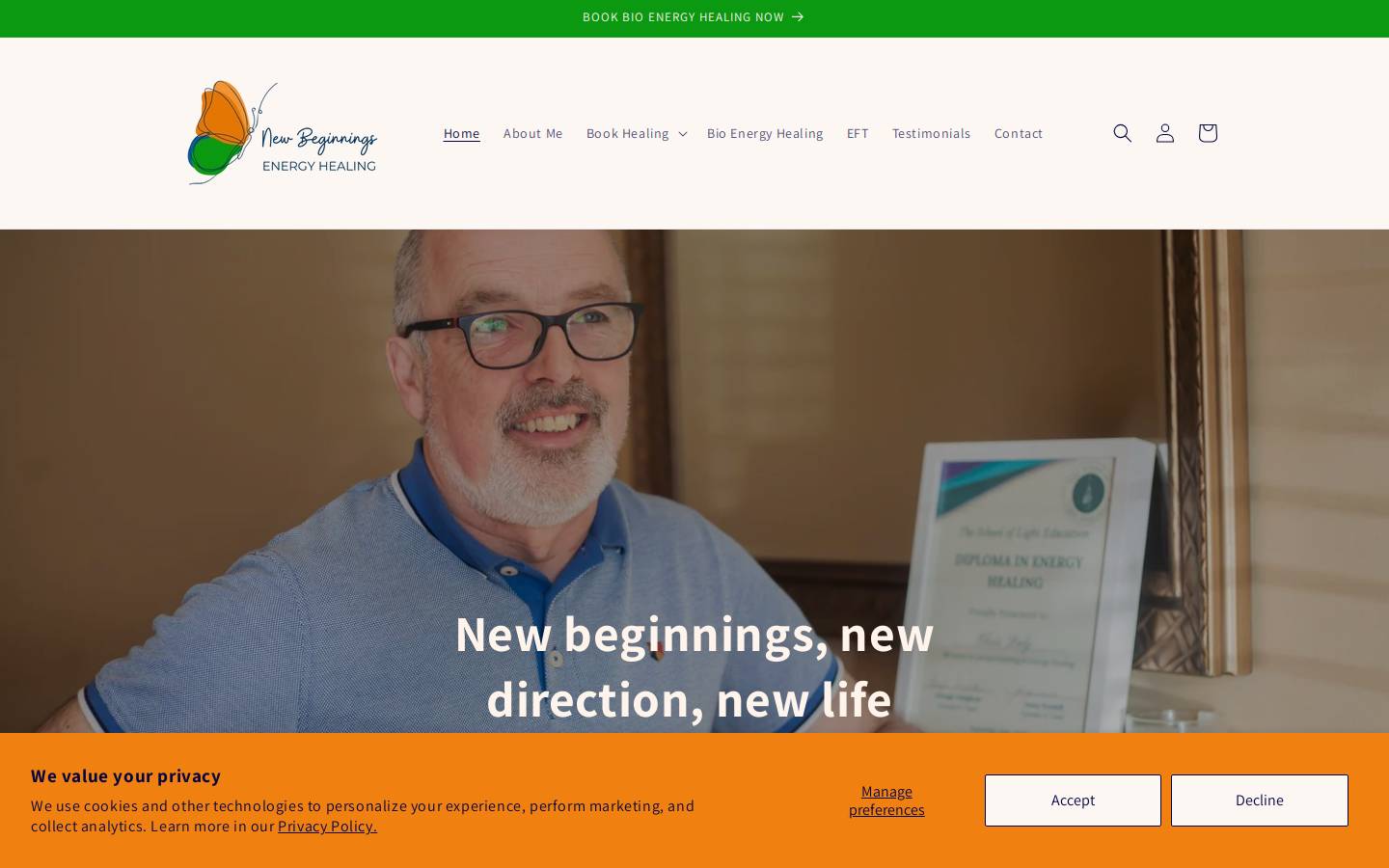 newbeginningschris.com homepage screenshot