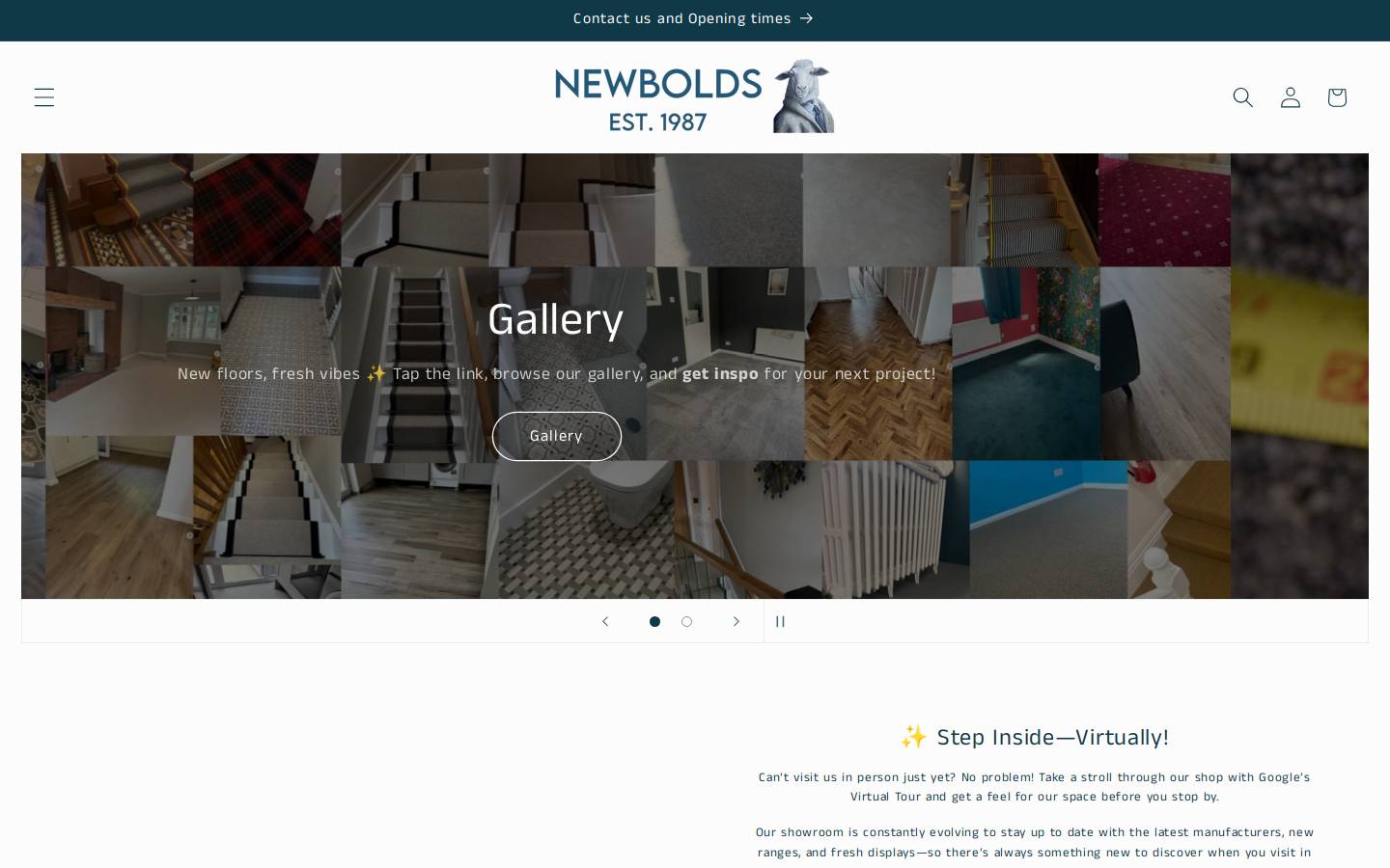 newboldflooring.co.uk homepage screenshot