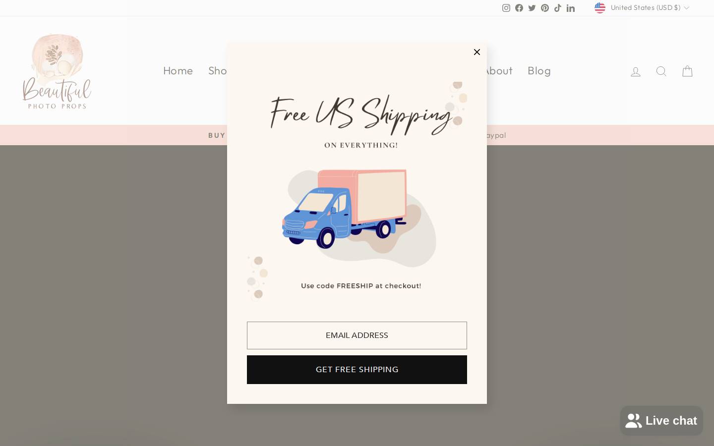 newbornphotographyprops.com homepage screenshot