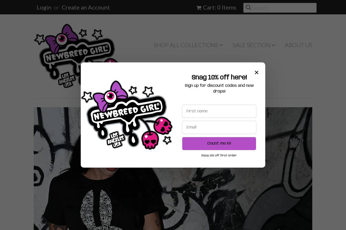newbreedgirl.com homepage screenshot