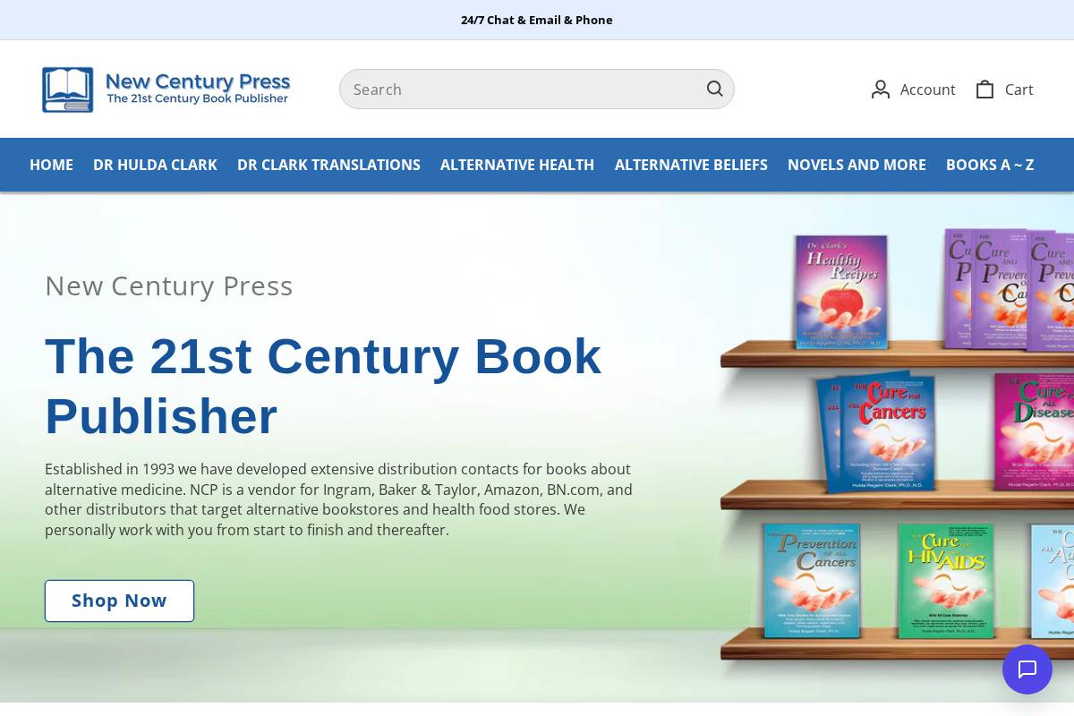 newcenturypress.com homepage screenshot