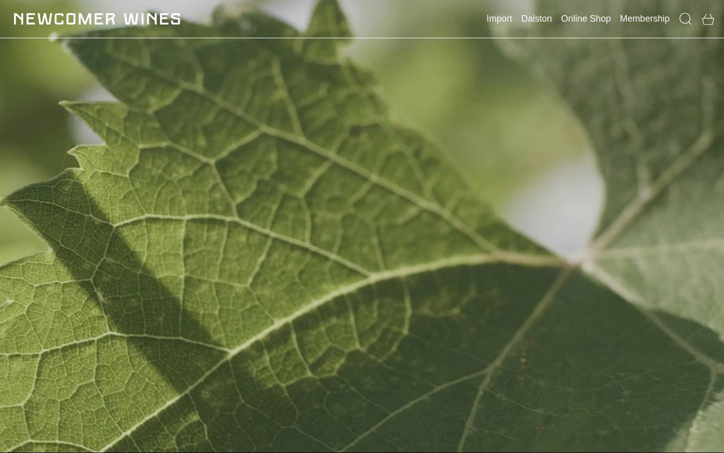 newcomerwines.com homepage screenshot