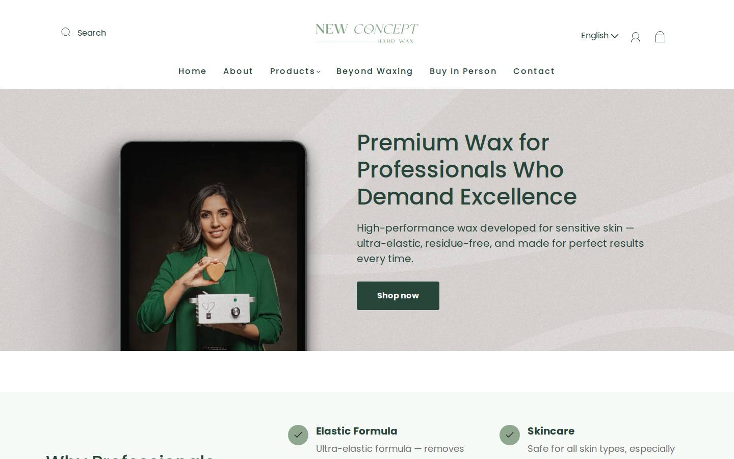newconcepthardwax.com homepage screenshot