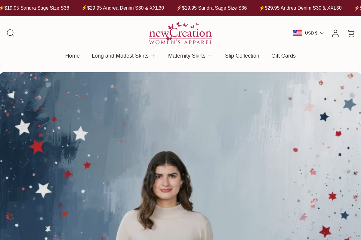 newCreation Apparel homepage screenshot