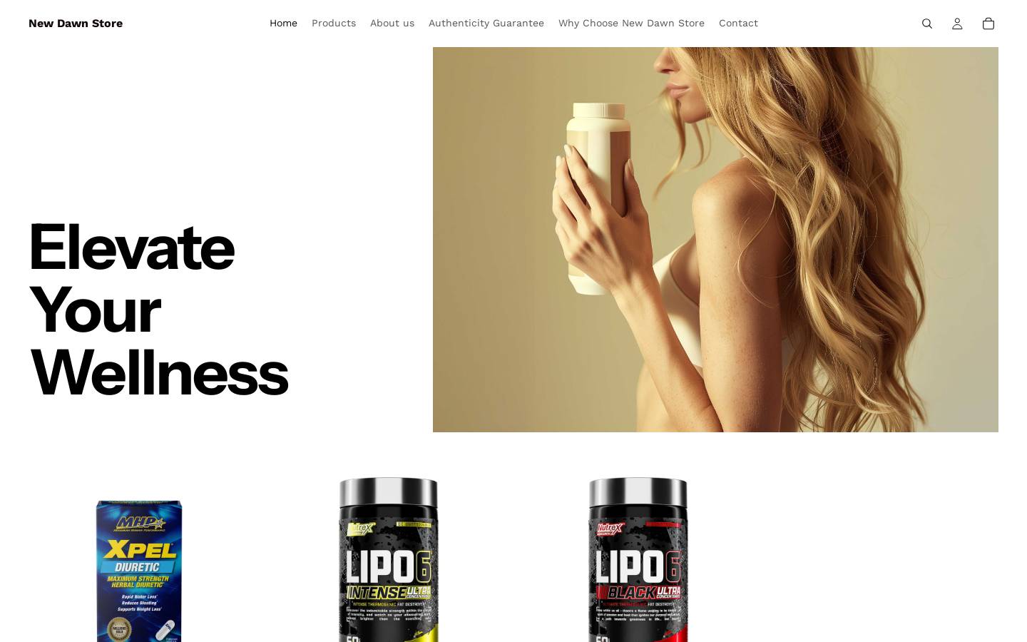 newdawnstore.in homepage screenshot