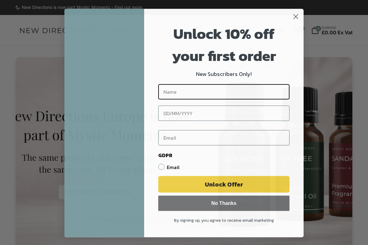 New Directions UK homepage screenshot