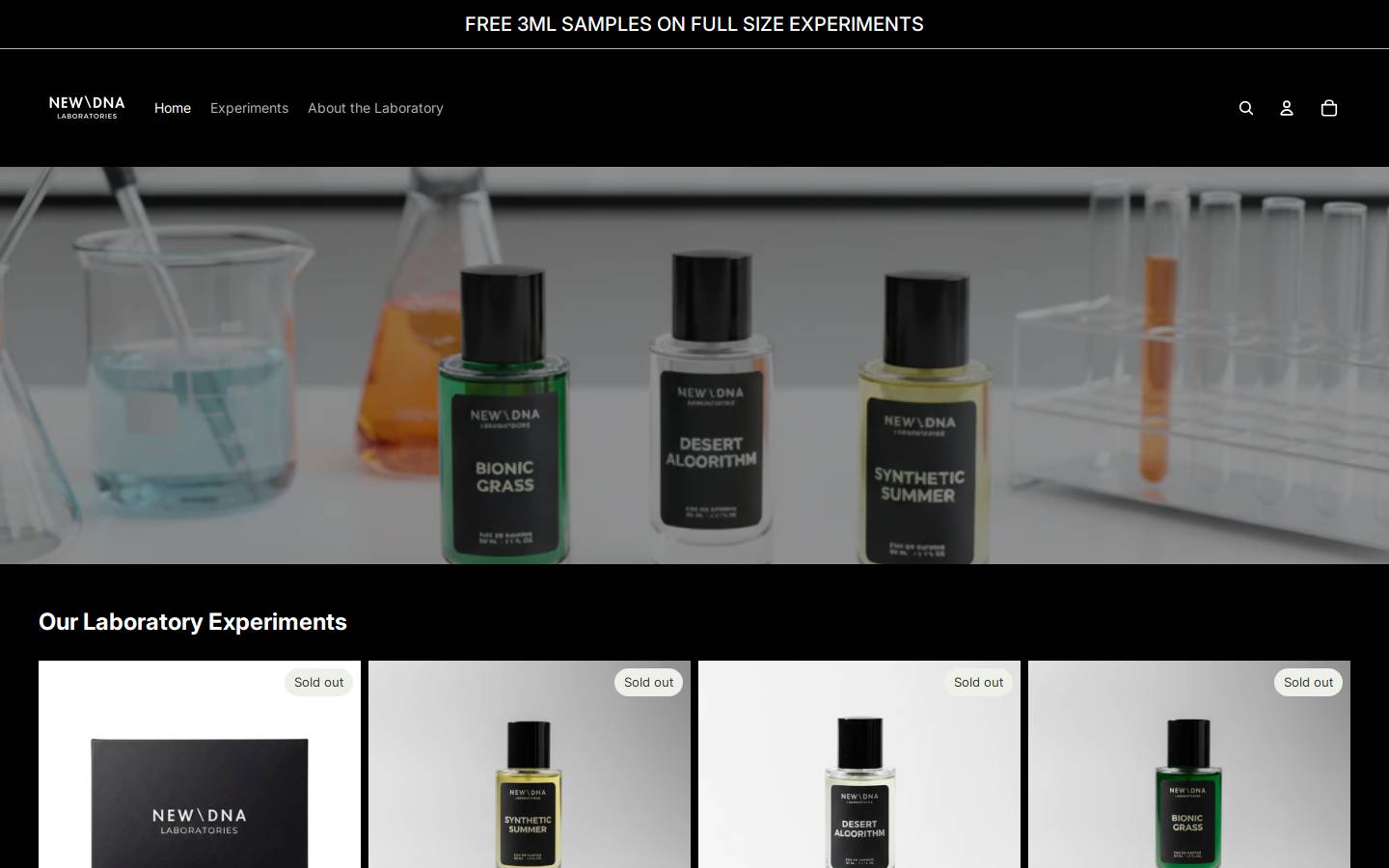 newdnalaboratories.com homepage screenshot
