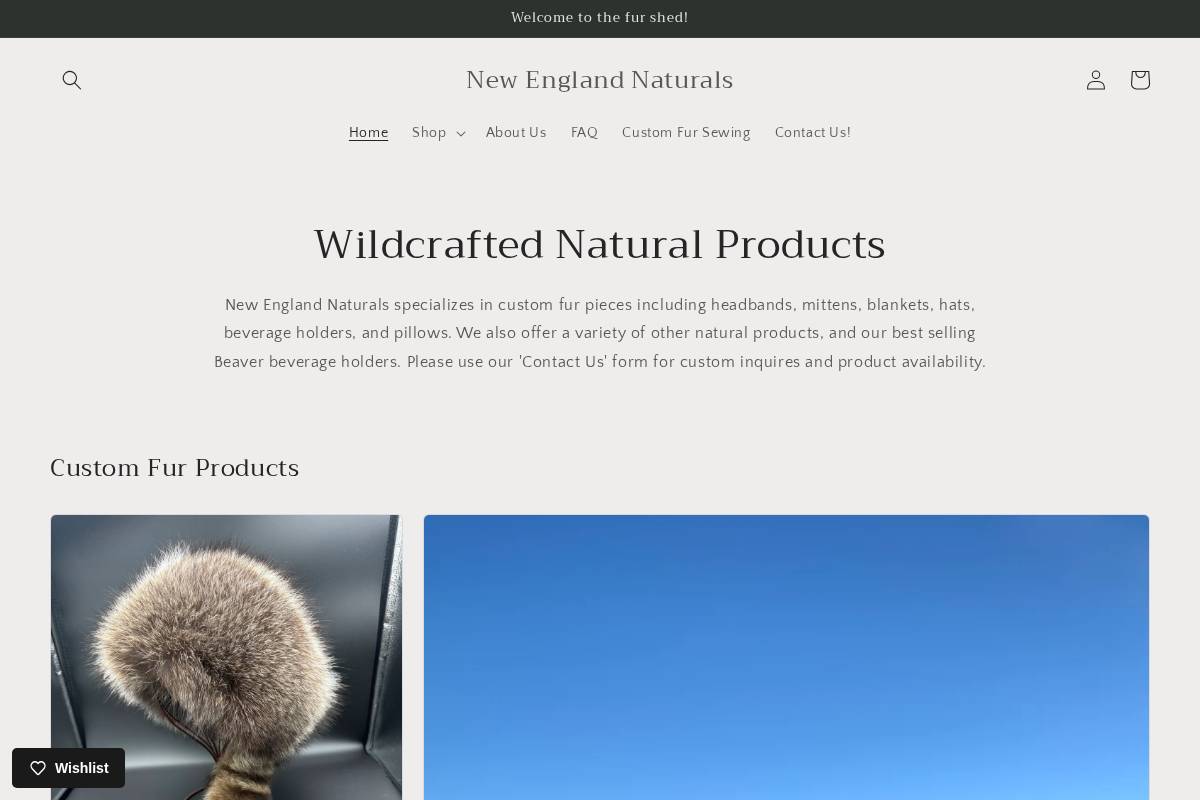 newenglandnaturals.net homepage screenshot