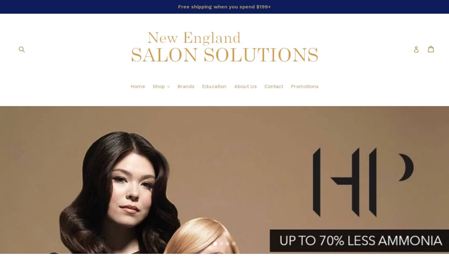 newenglandsalonsolutions.com homepage screenshot