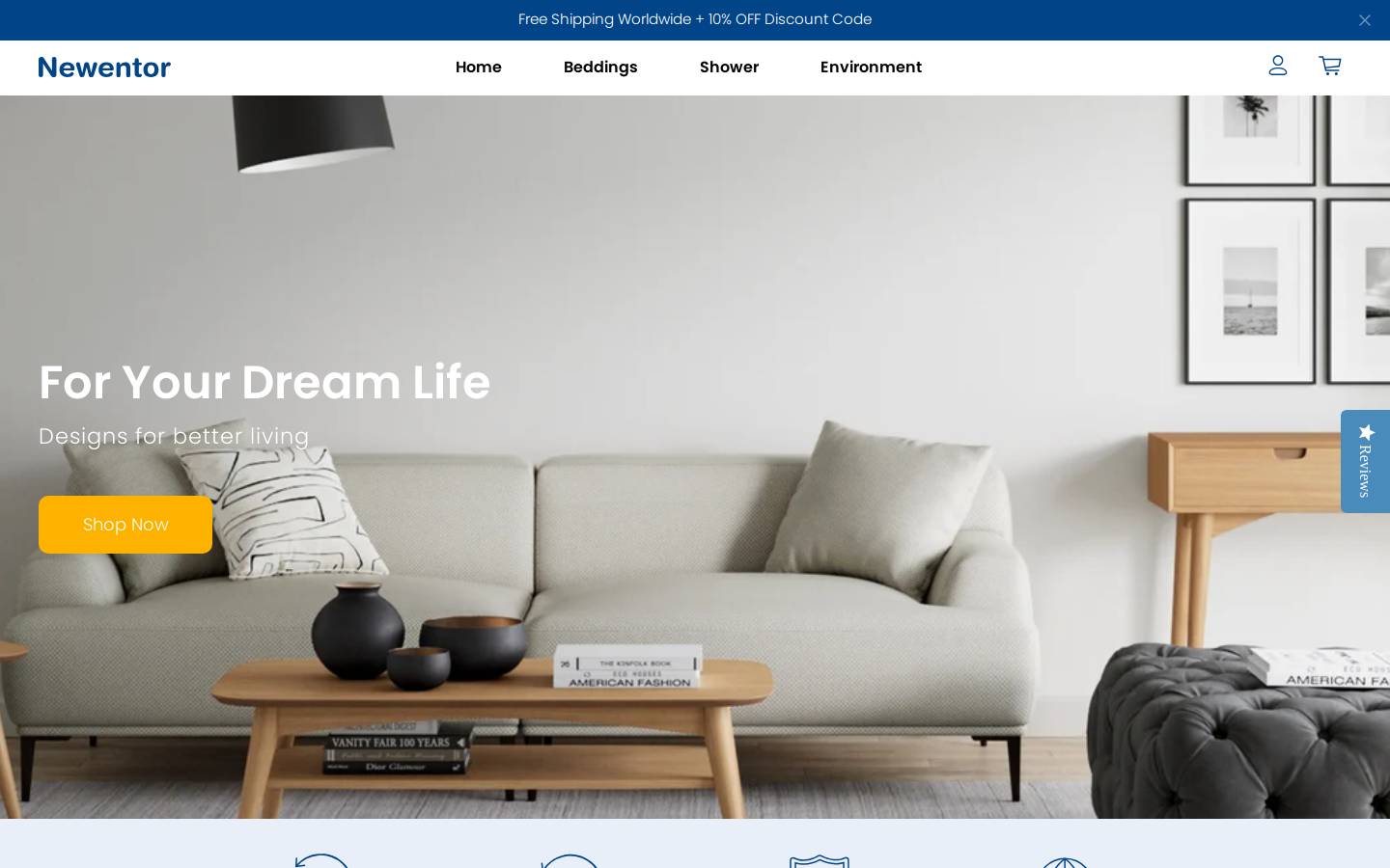 newentor.com homepage screenshot