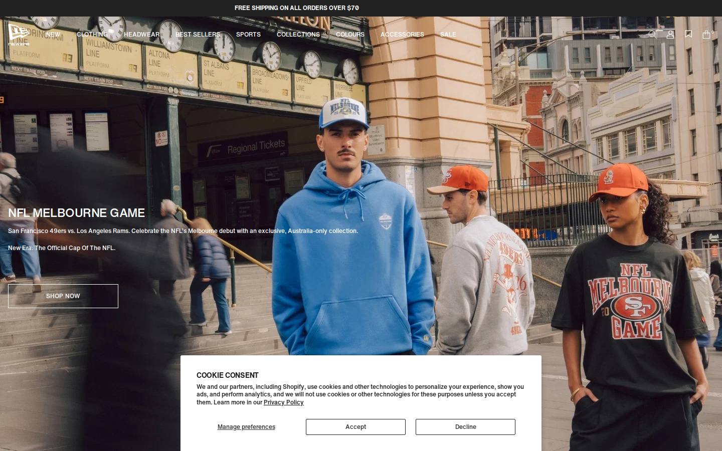 New Era Cap homepage screenshot