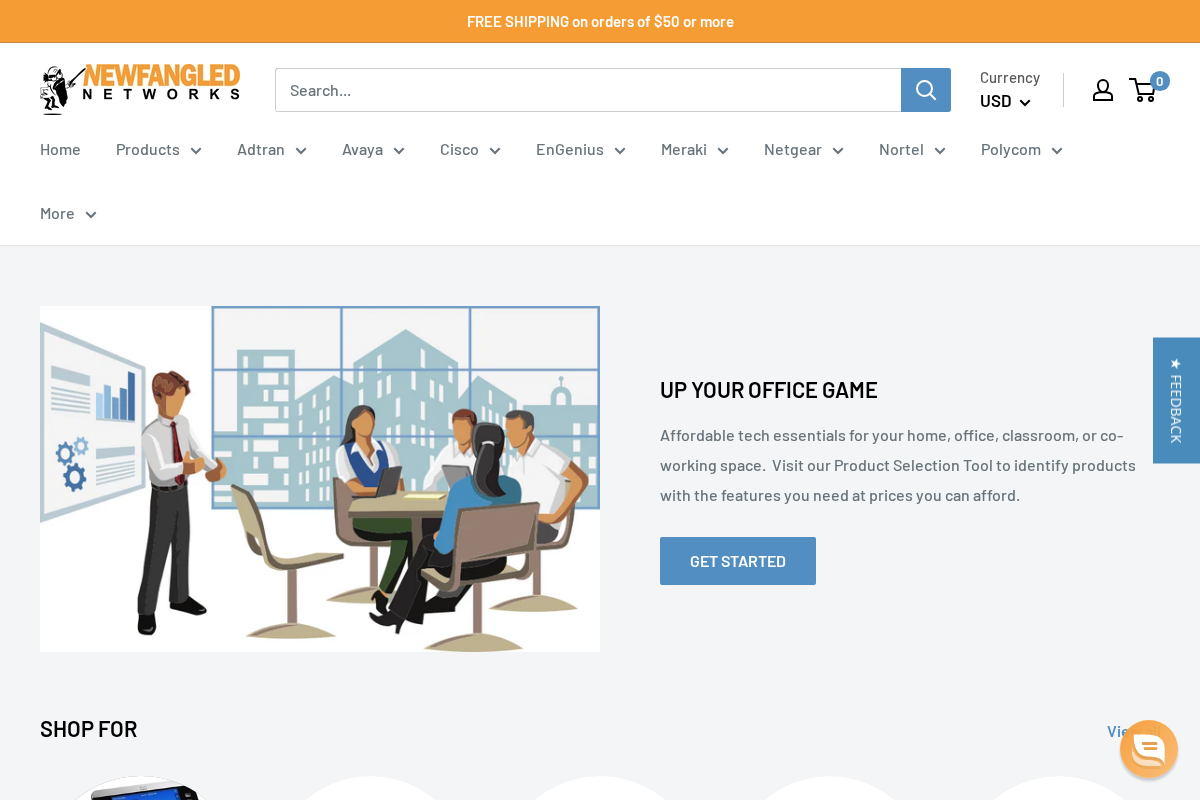 Newfangled Networks homepage screenshot