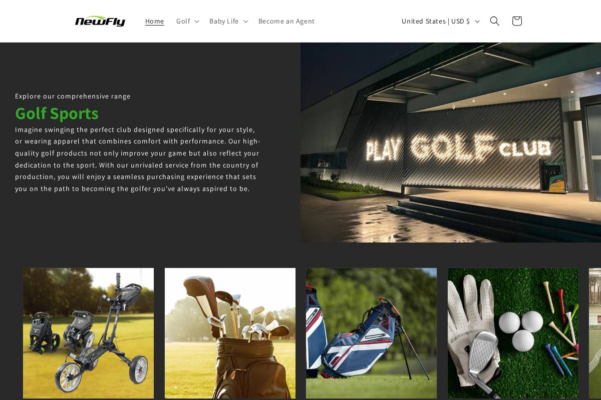 newfly.online homepage screenshot