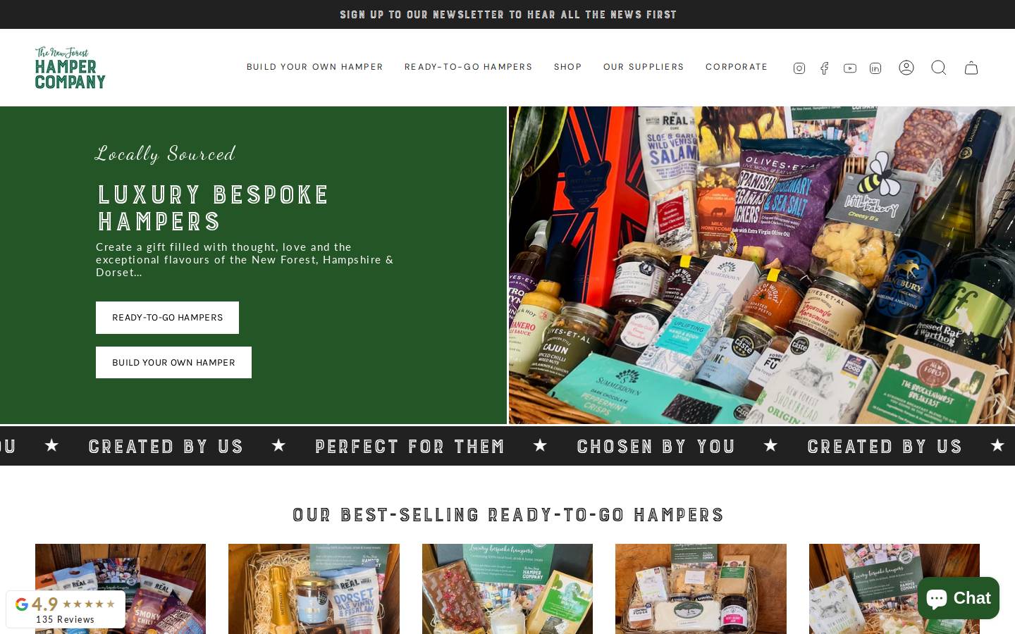 newforesthampercompany.com homepage screenshot