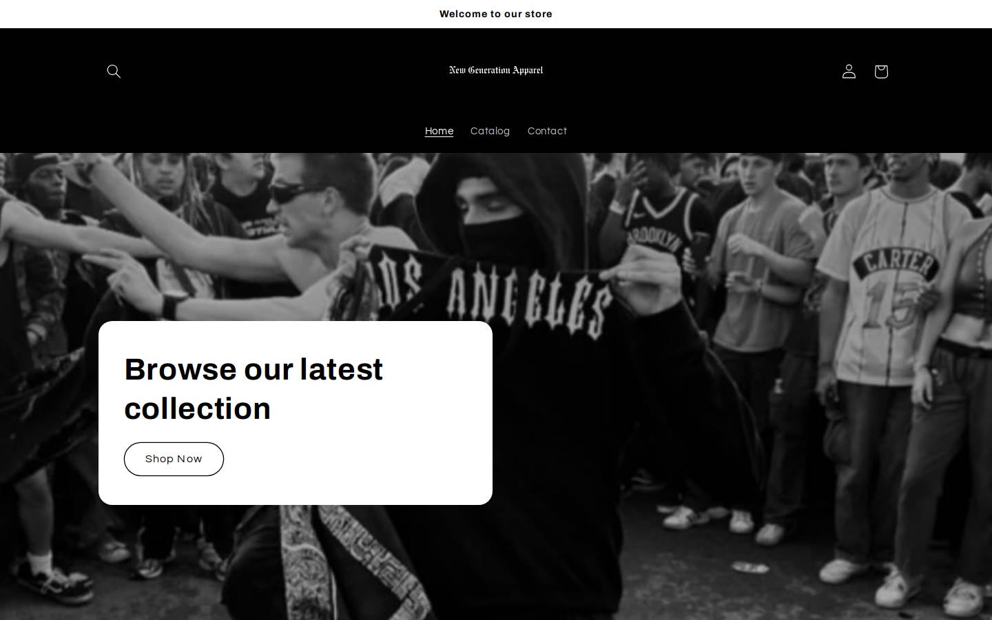 newgenapparel.store homepage screenshot