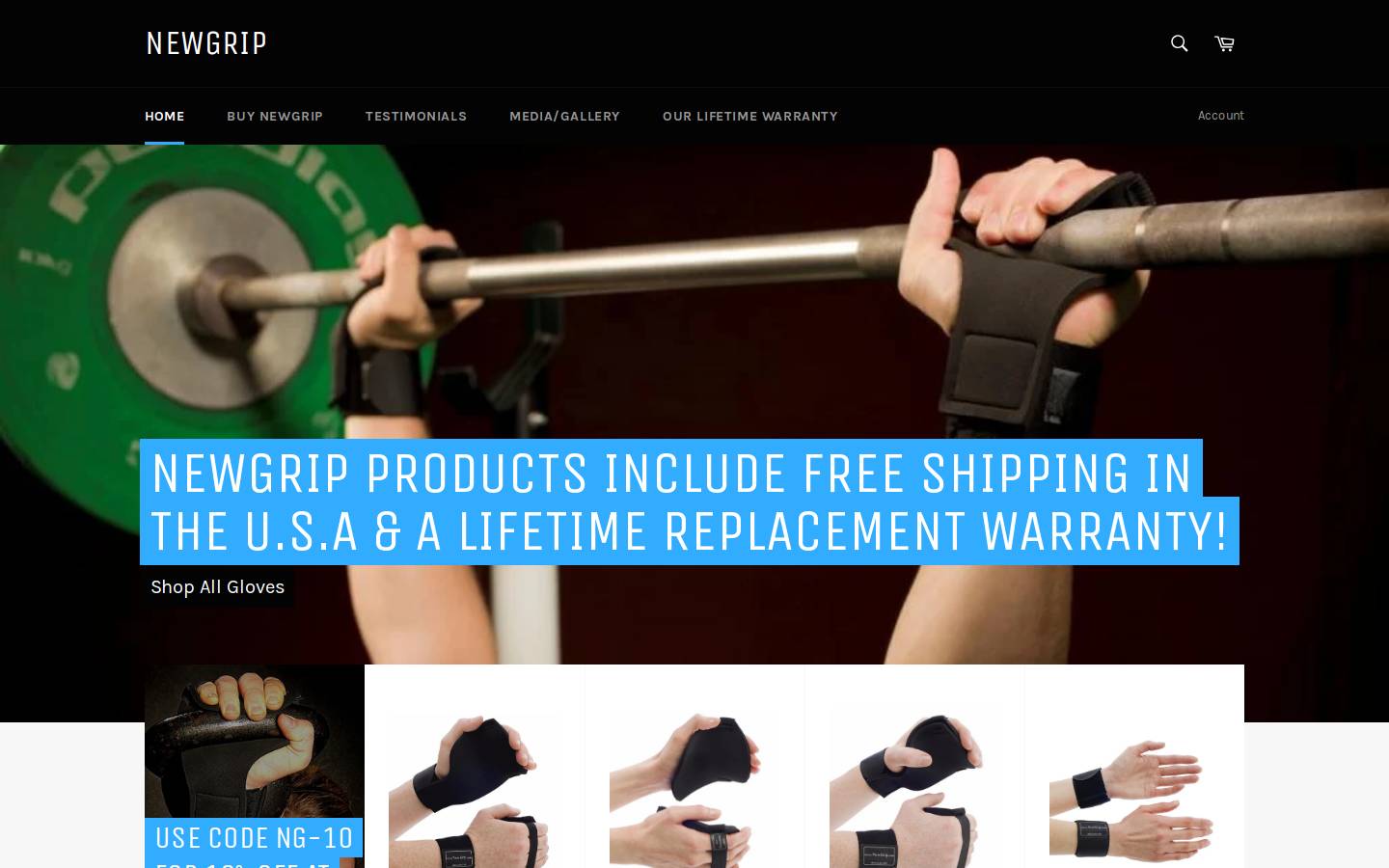 newgrip.com homepage screenshot
