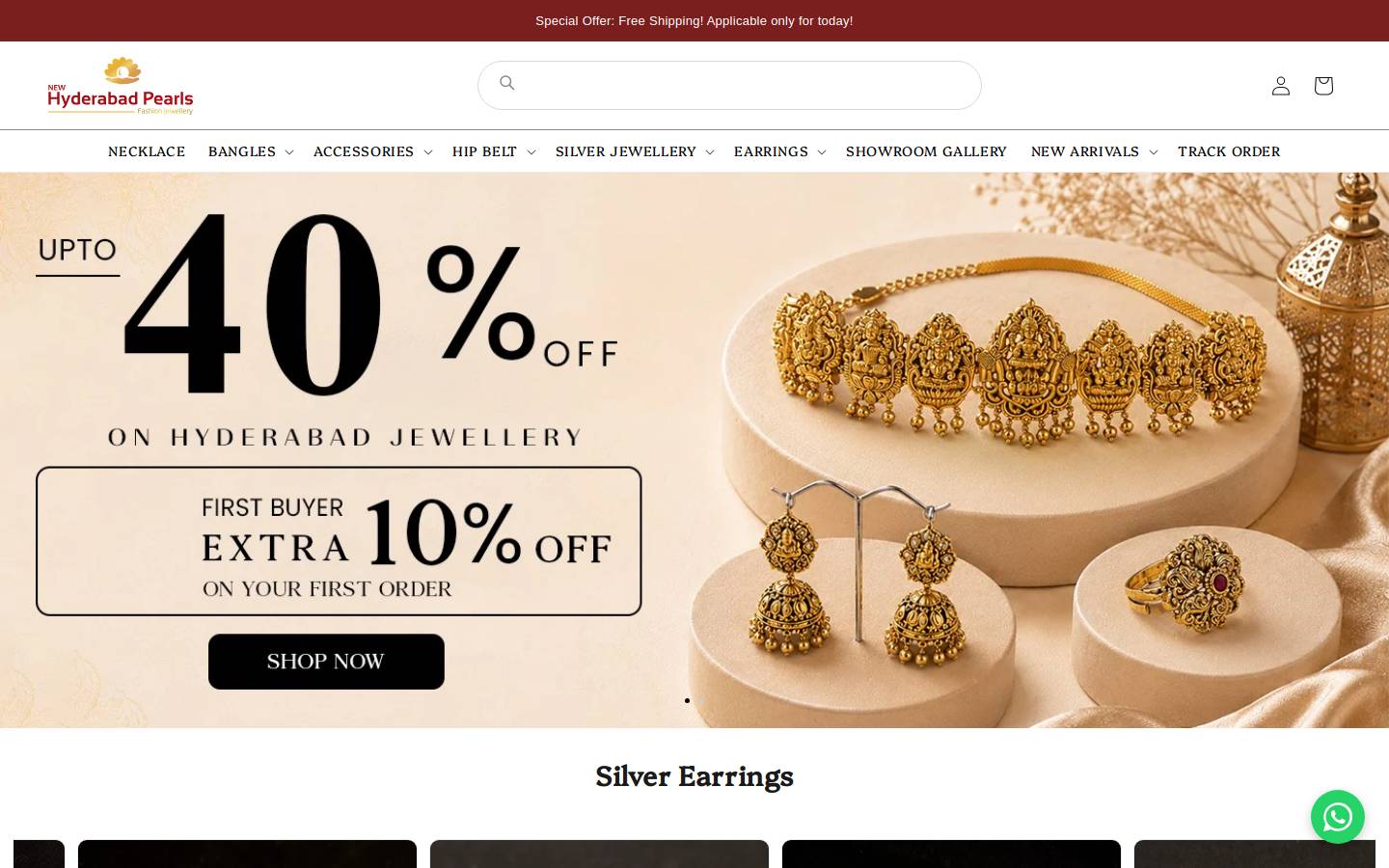 newhyderabadpearls.com homepage screenshot
