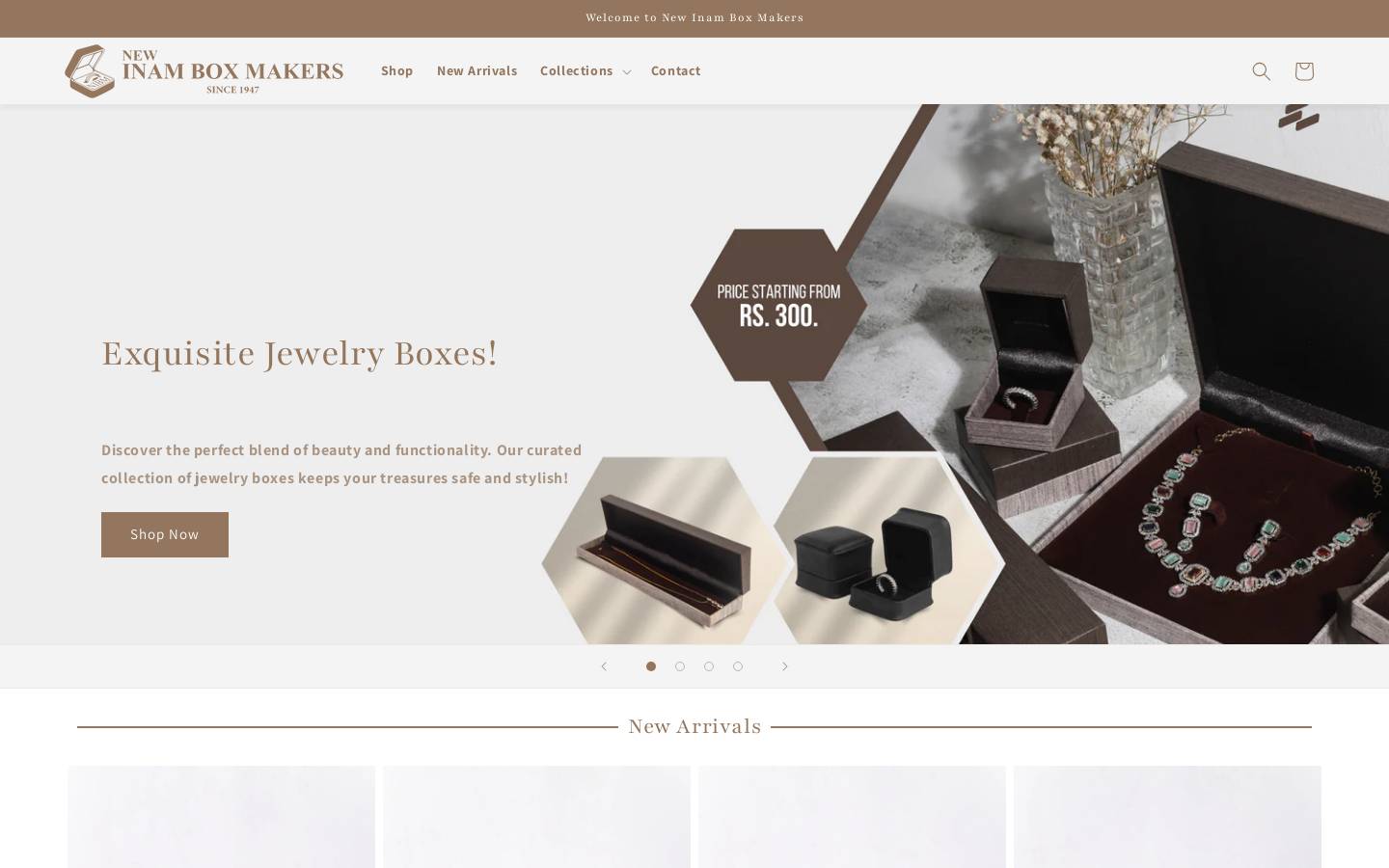 newinamboxmakers.com homepage screenshot