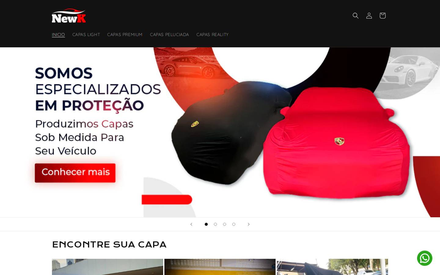 newkcapas.com.br homepage screenshot