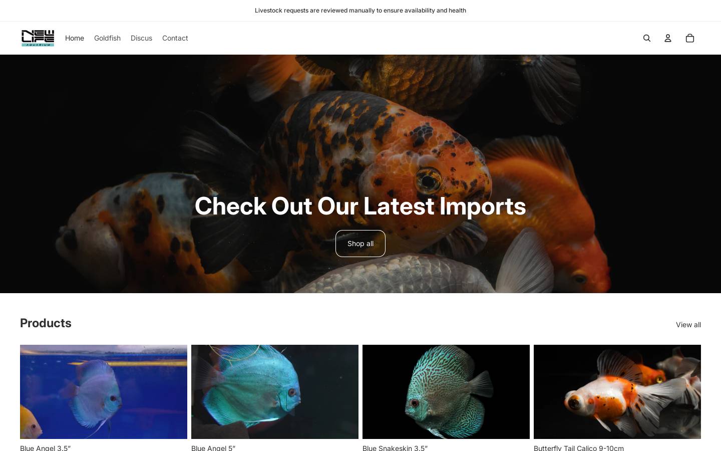 newlifeaqua.com.au homepage screenshot