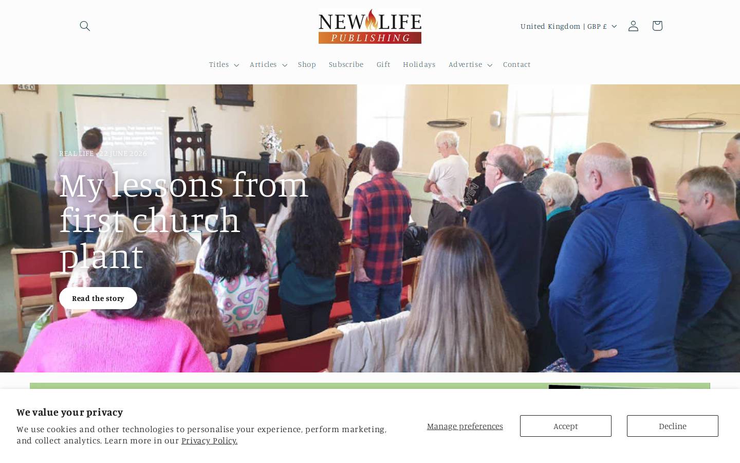newlifepublishing.co.uk homepage screenshot
