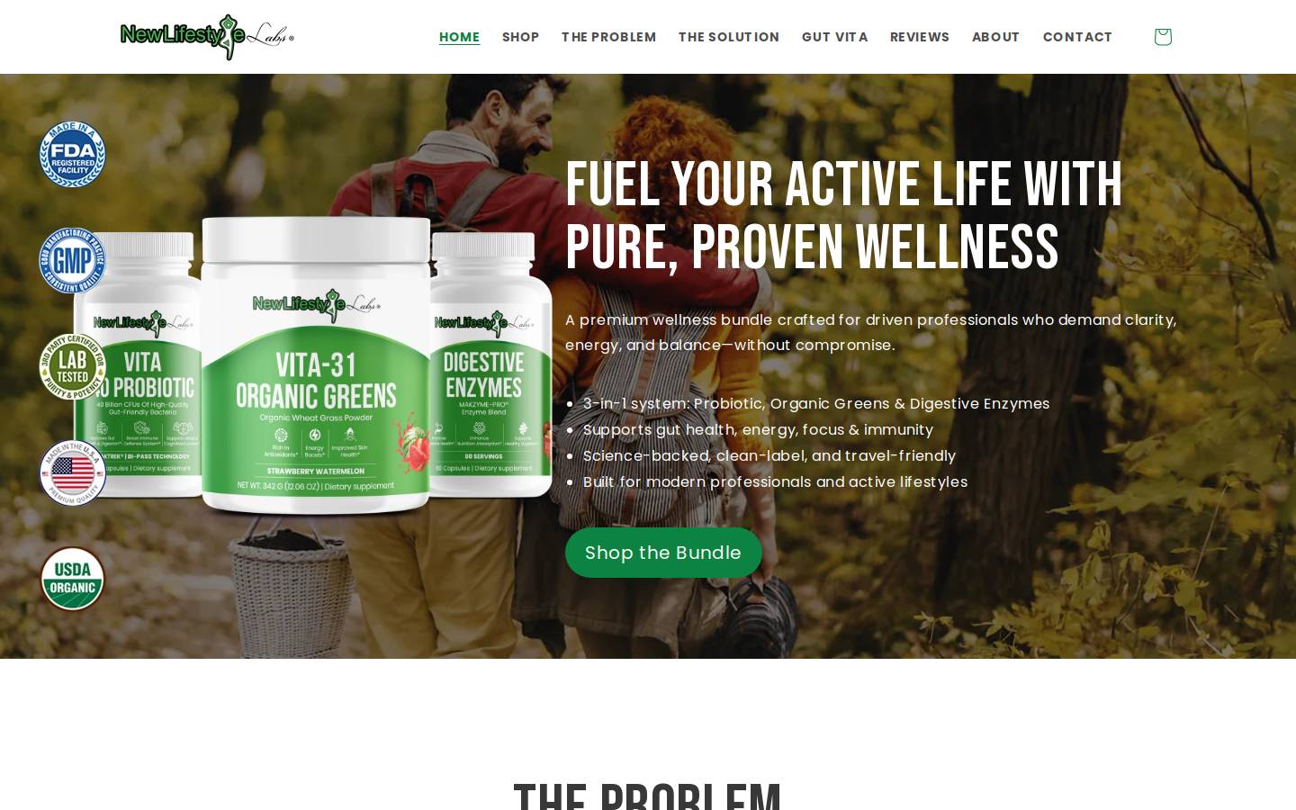 newlifestylelabs.com homepage screenshot