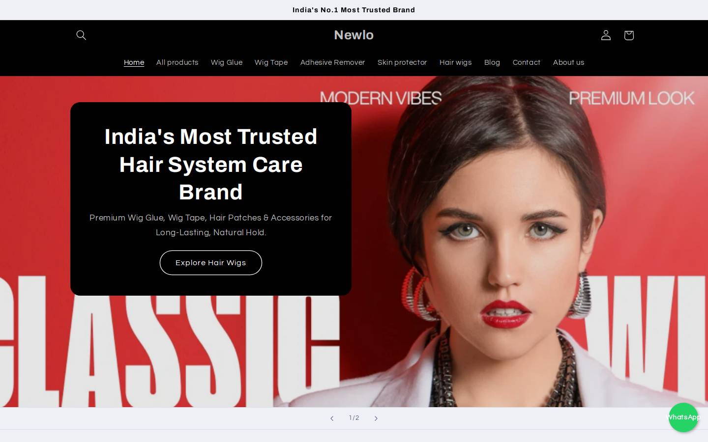 newlo.in homepage screenshot