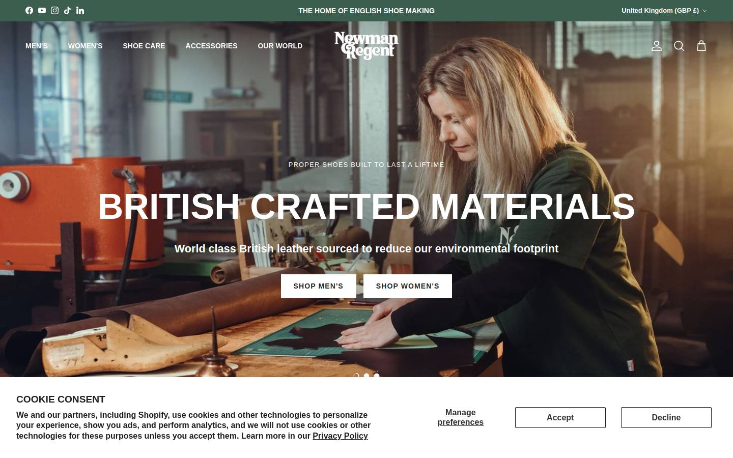 newmanandregent.com homepage screenshot