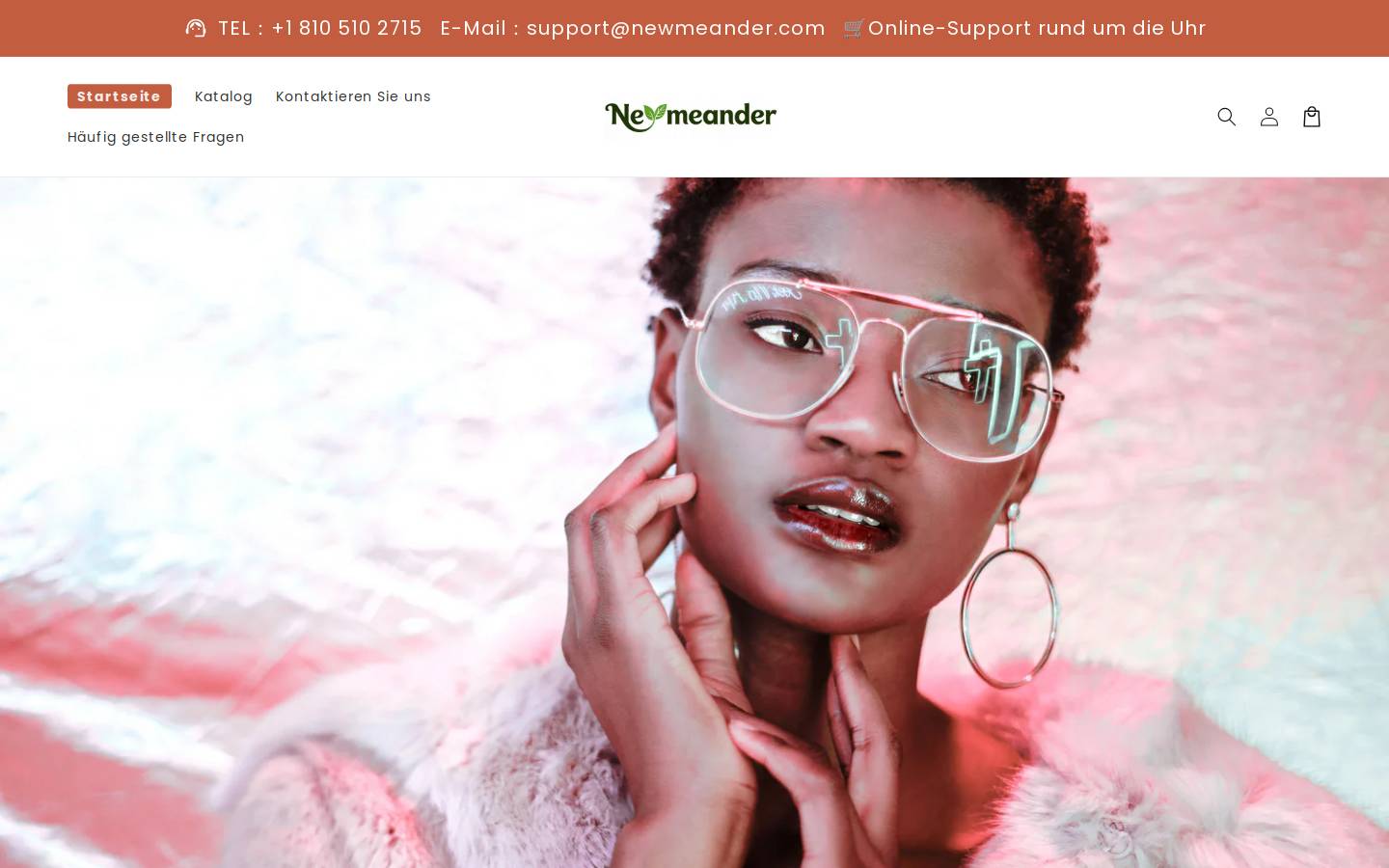 Newmeander homepage screenshot