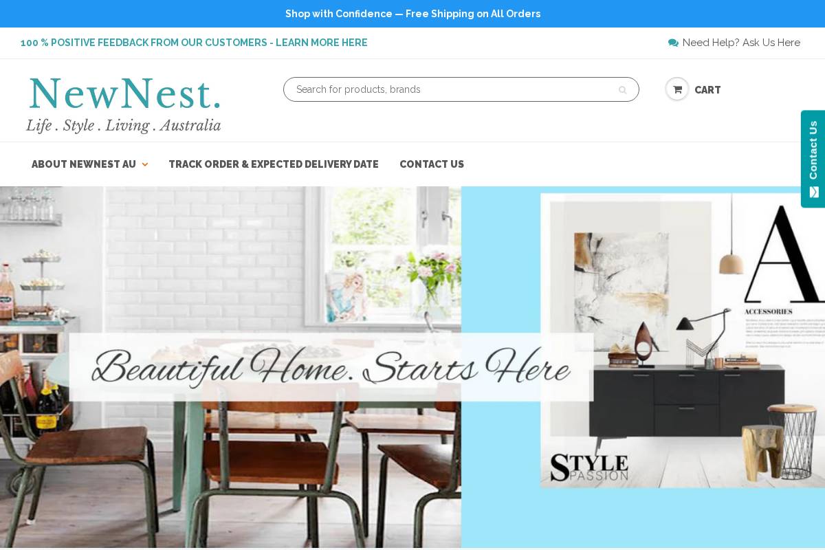 newnestshop.com homepage screenshot