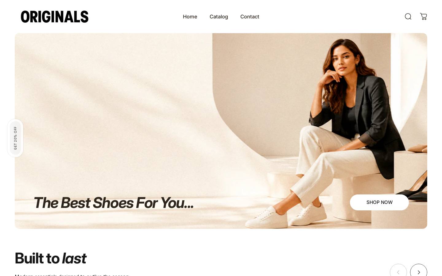 neworiginals.store homepage screenshot