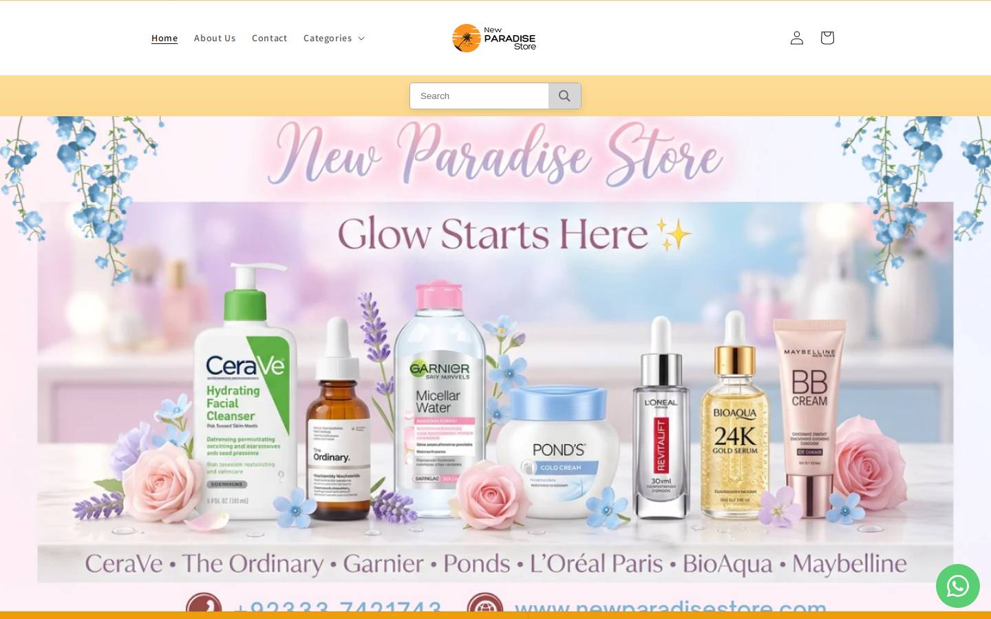 newparadisestore.com homepage screenshot