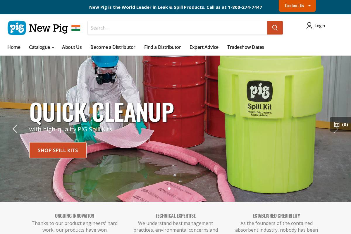 New Pig homepage screenshot